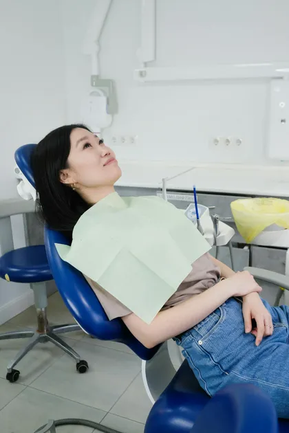 Relaxed patient in a dental chair at a specialist clinic in Antalya, Turkey